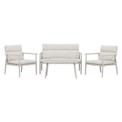 beige 4-delige loungeset tuin afbeelding 1