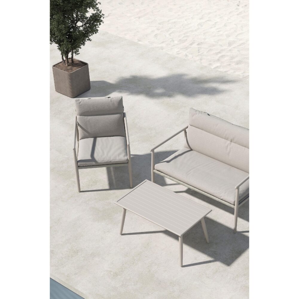beige 4-delige loungeset tuin afbeelding 7