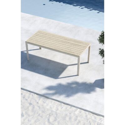 aluminium tuintafel 205x90 beige afbeelding 7