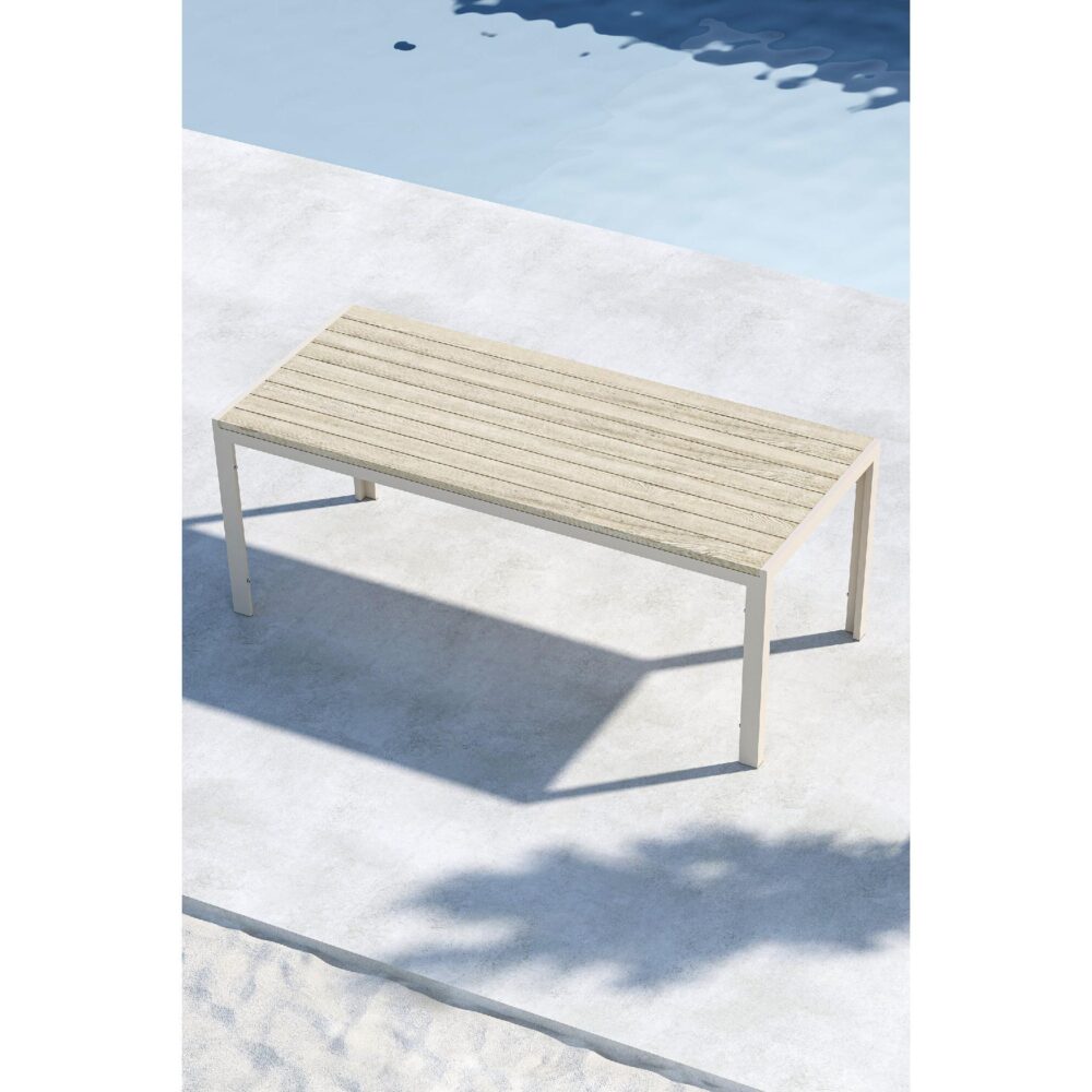 aluminium tuintafel 205x90 beige afbeelding 8
