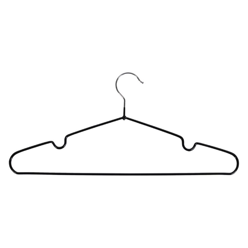 zwarte metalen kledinghangers set 10 afbeelding 2