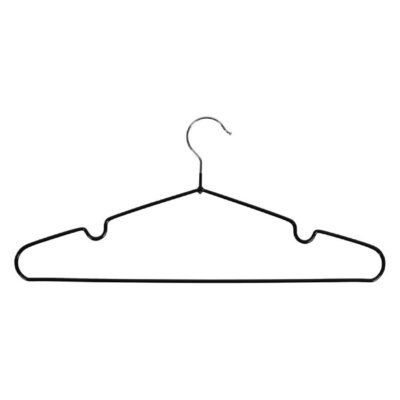 zwarte metalen kledinghangers set 10 afbeelding 2