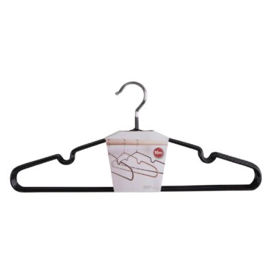zwarte metalen kledinghangers set 10 afbeelding 1