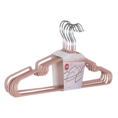 roze metalen kledinghangers set afbeelding 3
