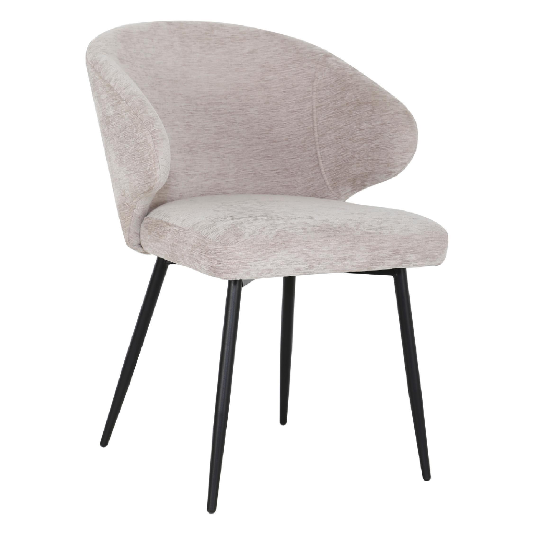 beige stoffen eetkamerstoelen Arlo afbeelding 1