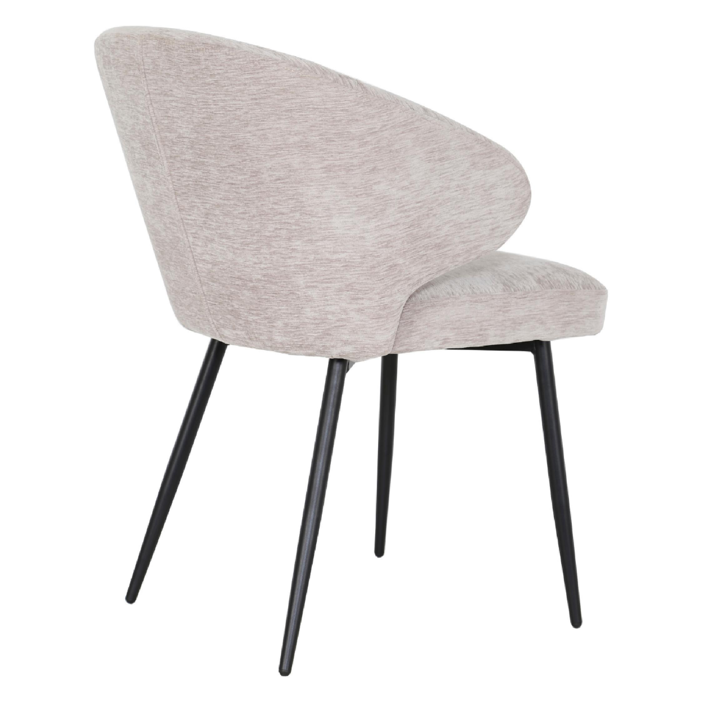 beige stoffen eetkamerstoelen Arlo afbeelding 2
