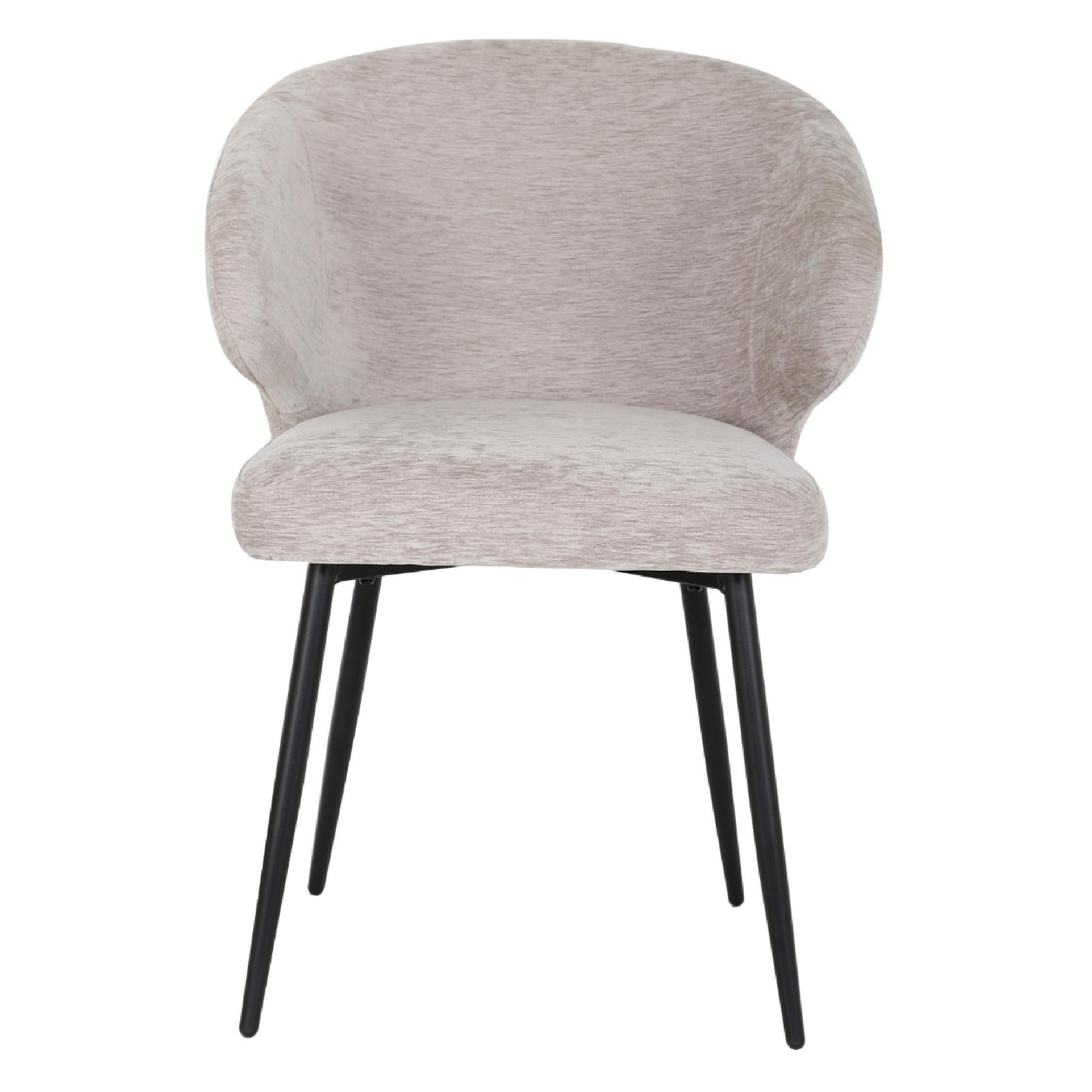 beige stoffen eetkamerstoelen Arlo afbeelding 3