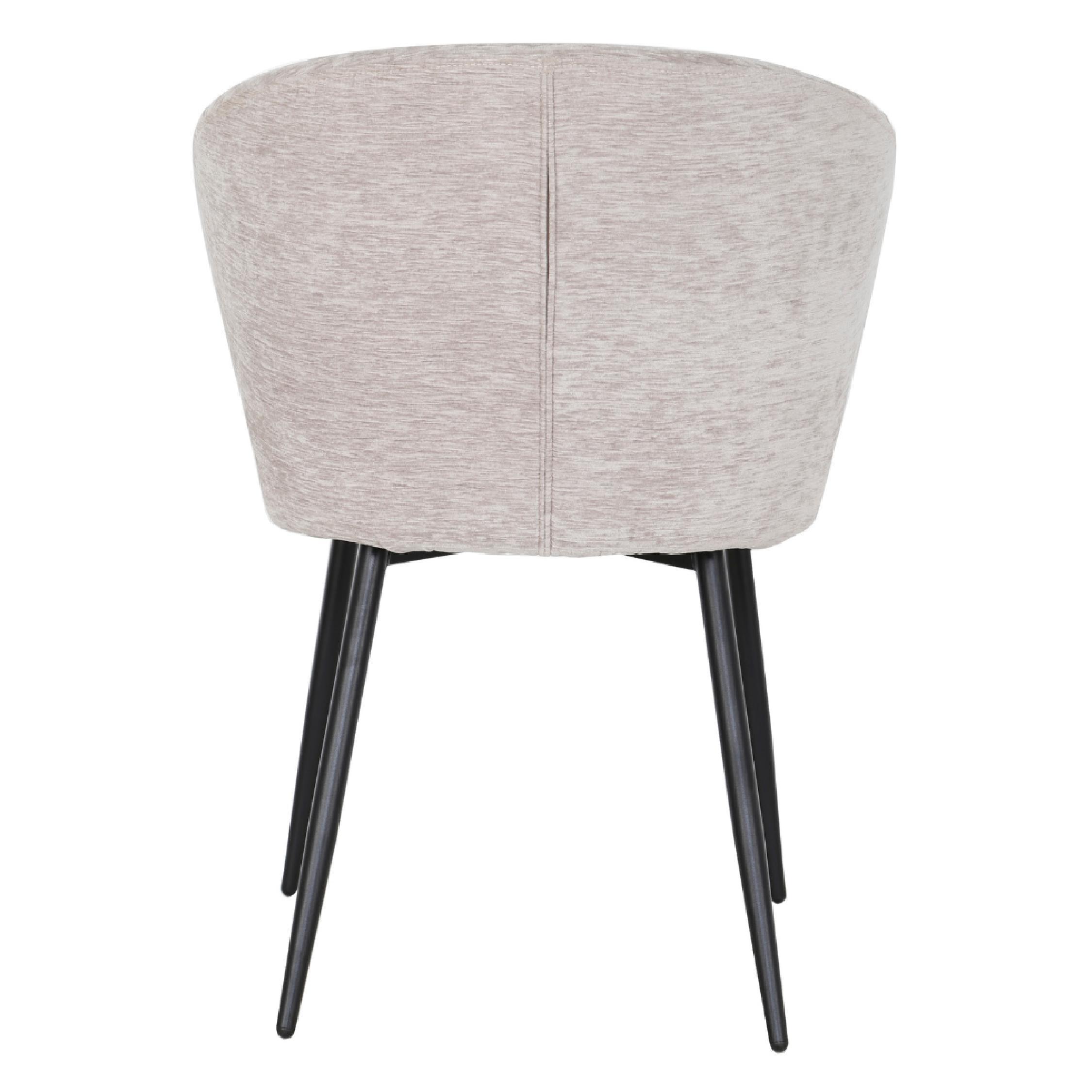 beige stoffen eetkamerstoelen Arlo afbeelding 4