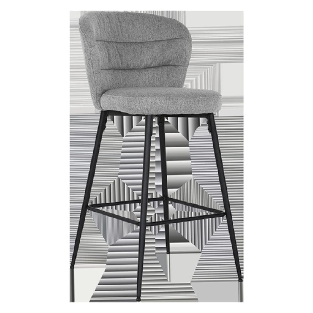 grijze barkrukken Erena met rugleuning afbeelding 1