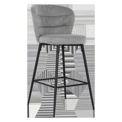 grijze barkrukken Erena met rugleuning afbeelding 1