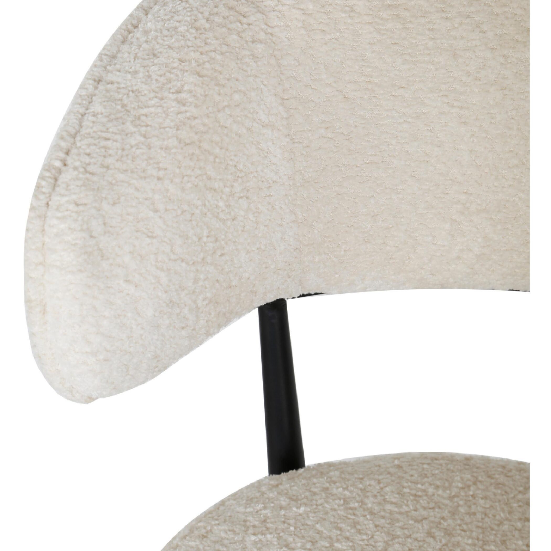 crème teddy eetkamerstoelen met armleuning afbeelding 7