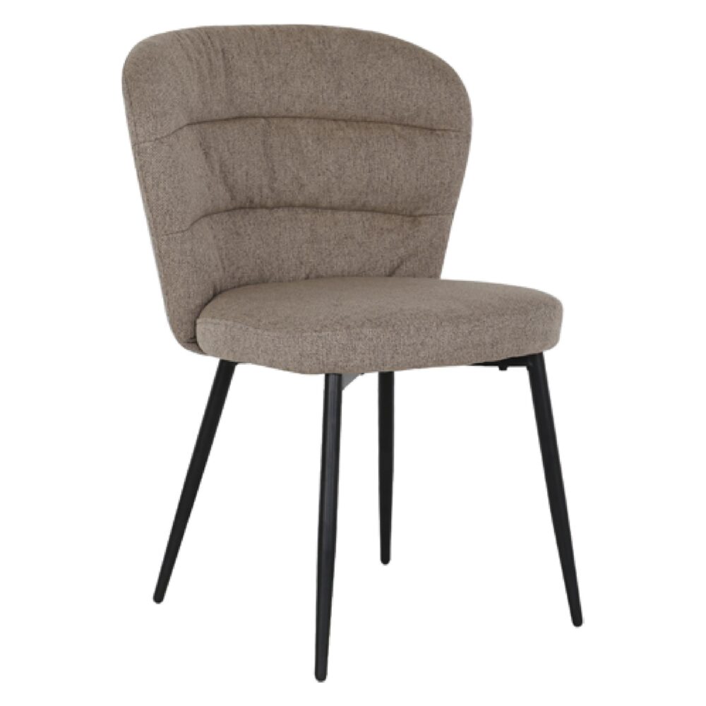 Lilly eetkamerstoelen set van 2 stof klei afbeelding 1