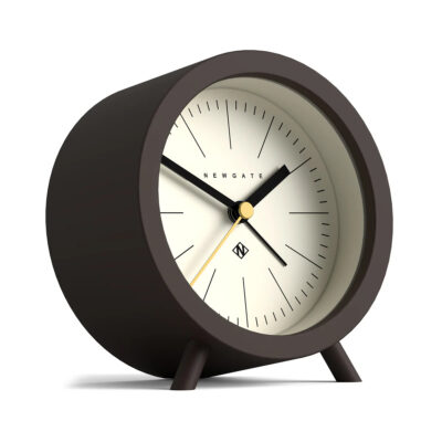 Newgate Fred alarm clock in brown and cream
