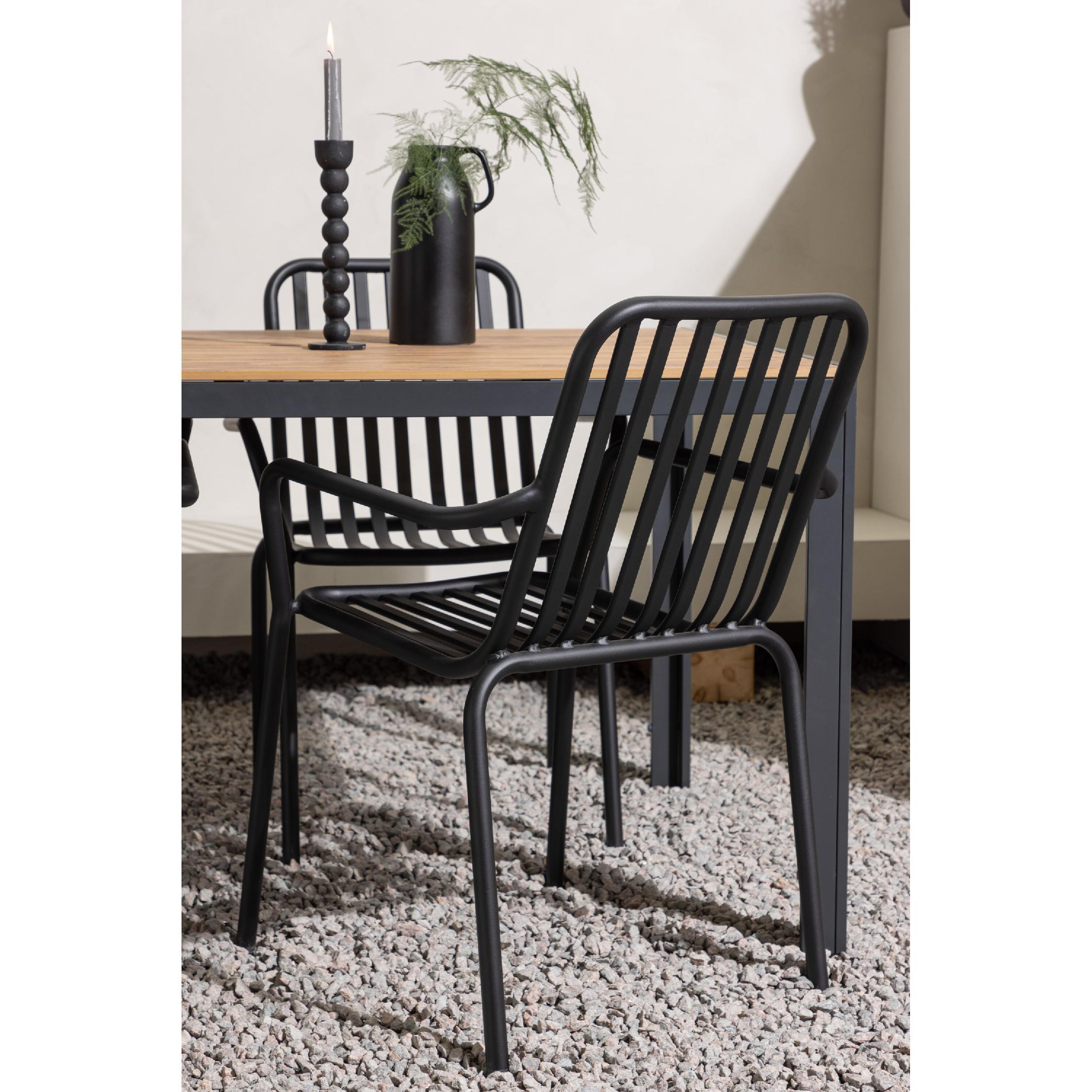 zwarte aluminium 4 persoons tuinset 150x90 afbeelding 8