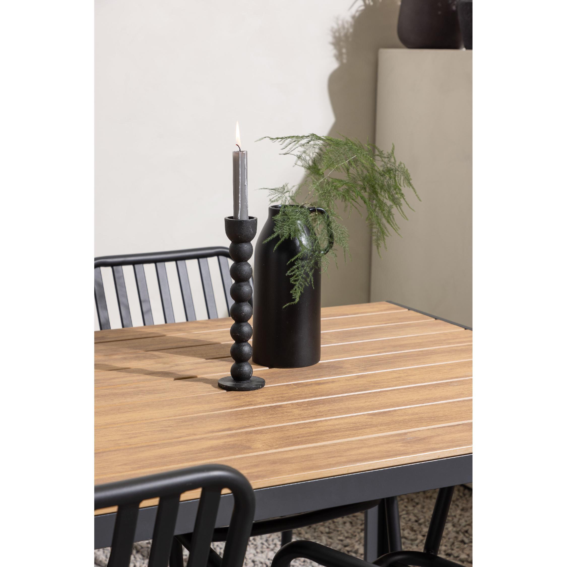 zwarte aluminium 4 persoons tuinset 150x90 afbeelding 9