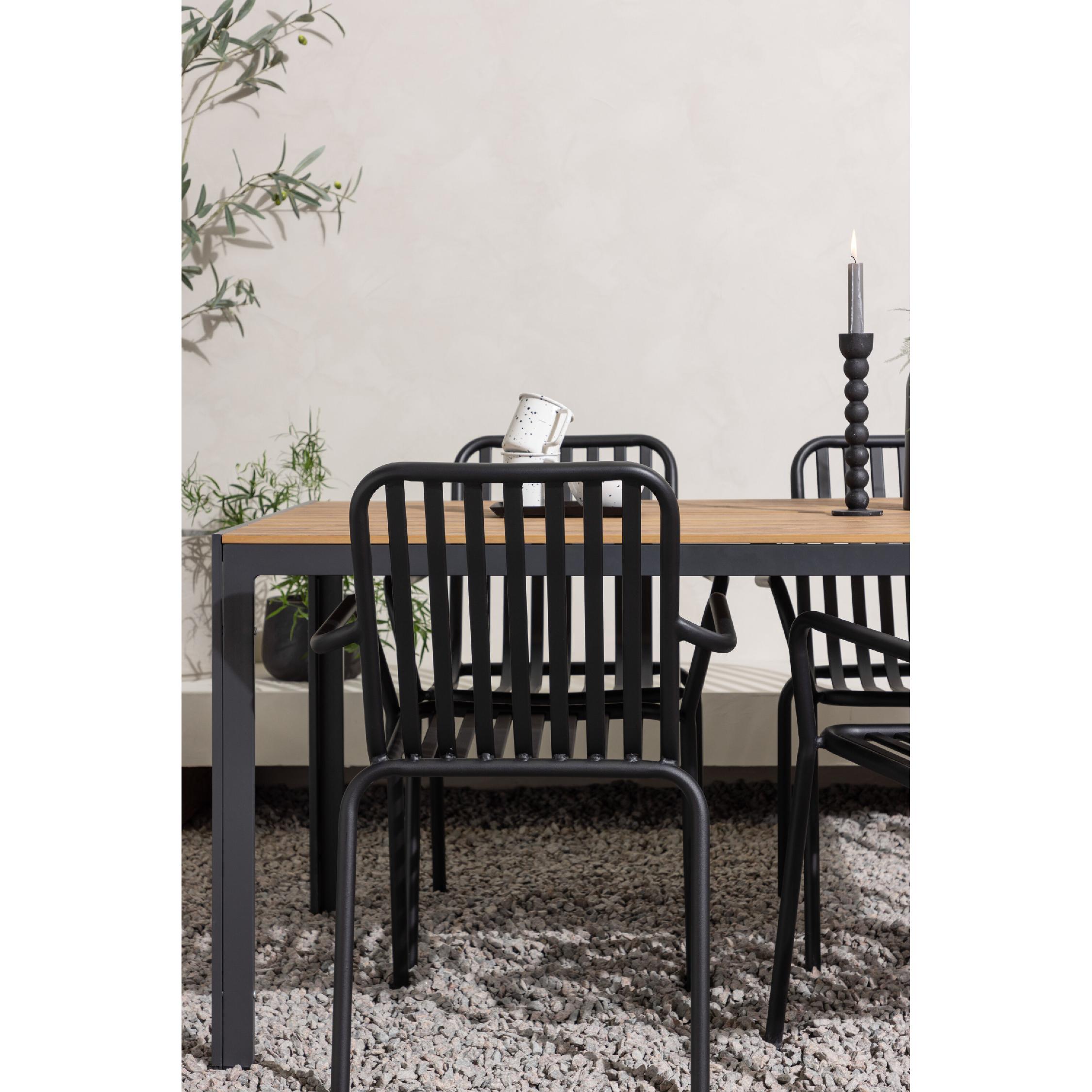 zwarte aluminium 4 persoons tuinset 150x90 afbeelding 10