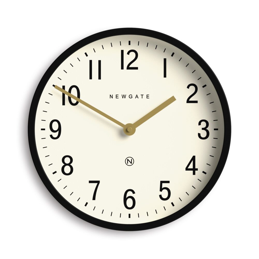 Newgate Master Edwards wall clock in black