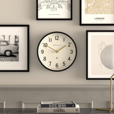 Newgate Master Edwards wall clock in black