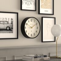 Newgate Master Edwards wall clock in black