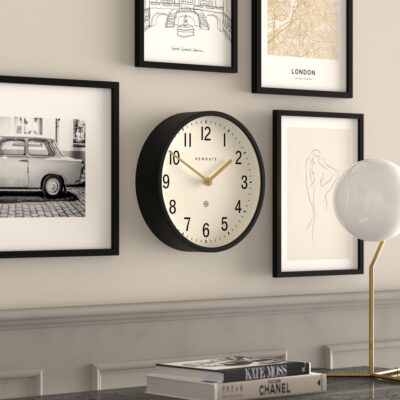Newgate Master Edwards wall clock in black