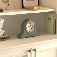 Newgate Broadway mantel clock in asparagus green
