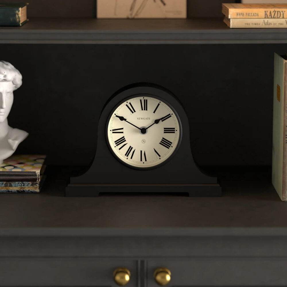 Newgate Broadway mantel clock in Black