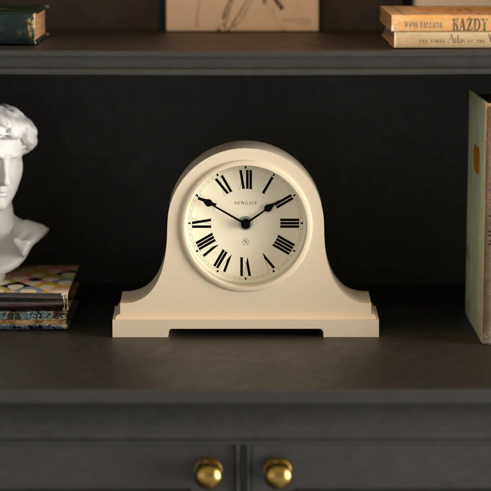 Newgate Broadway mantel clock in cream