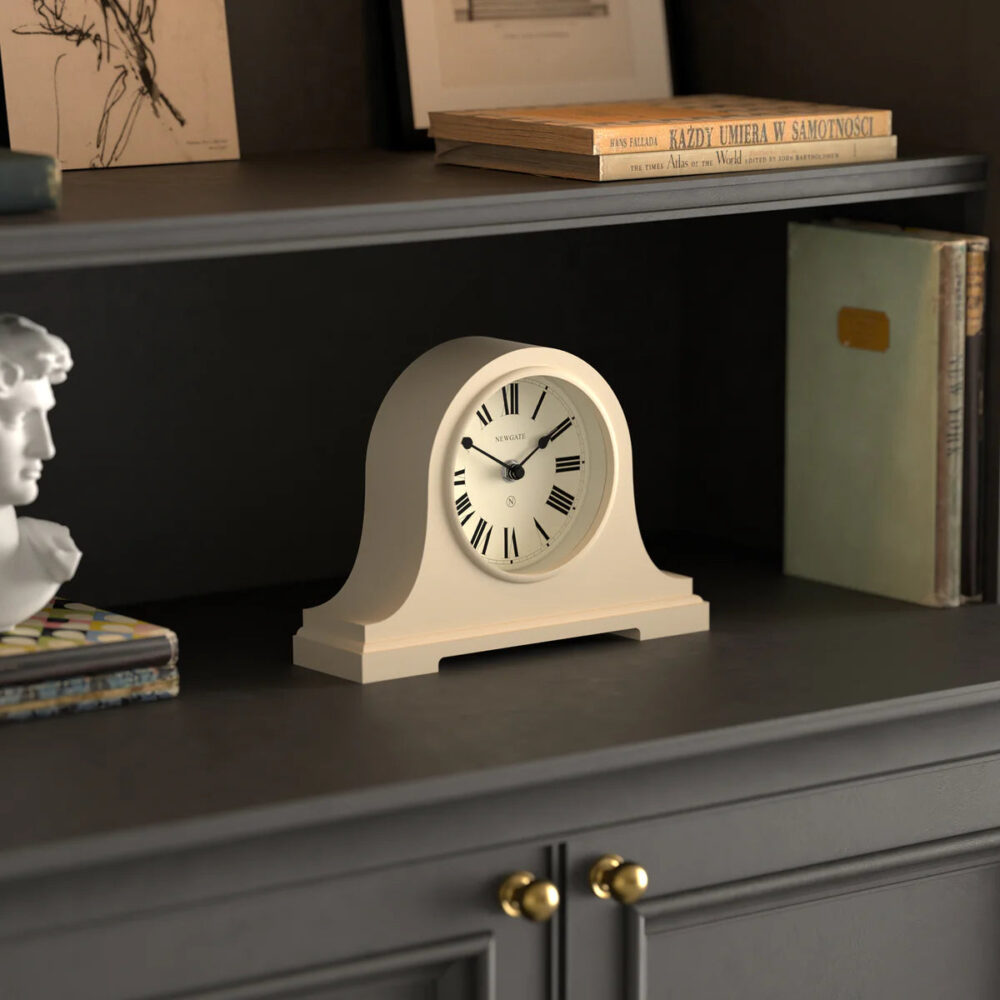 Newgate Broadway mantel clock in cream