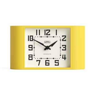Newgate Mini Metro mantel clock in yellow