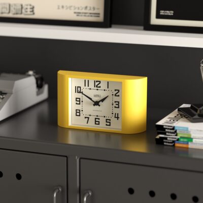 Newgate Mini Metro mantel clock in yellow