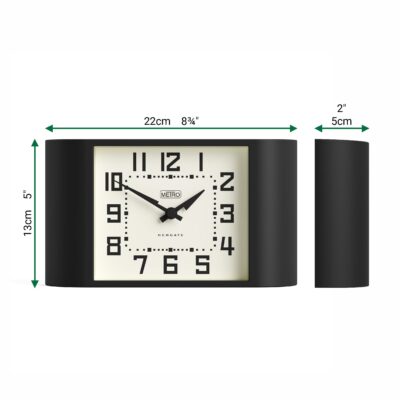 Newgate Mini Metro mantel clock in black