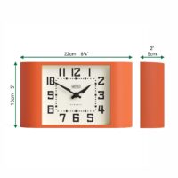 Newgate Mini Metro mantel clock in Pumpkin Orange