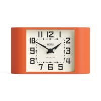 Newgate Mini Metro mantel clock in Pumpkin Orange
