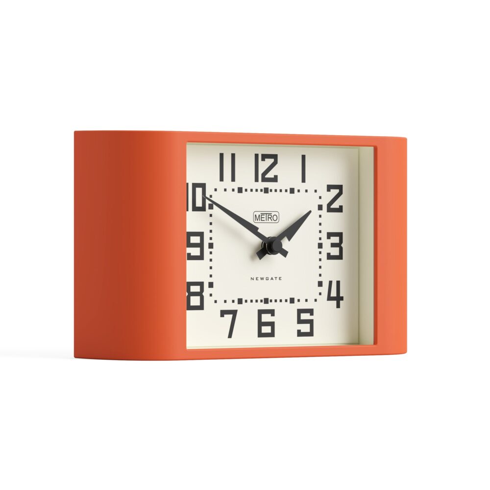 Newgate Metro wall clock in orange