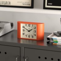 Newgate Mini Metro mantel clock in Pumpkin Orange