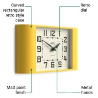 Newgate Metro wall clock in Yellow