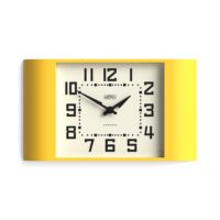 Newgate Metro wall clock in Yellow