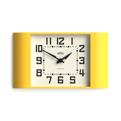 Newgate Metro wall clock in Yellow