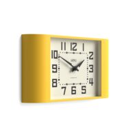 Newgate Metro wall clock in Yellow