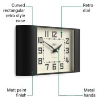 Newgate Metro wall clock in black