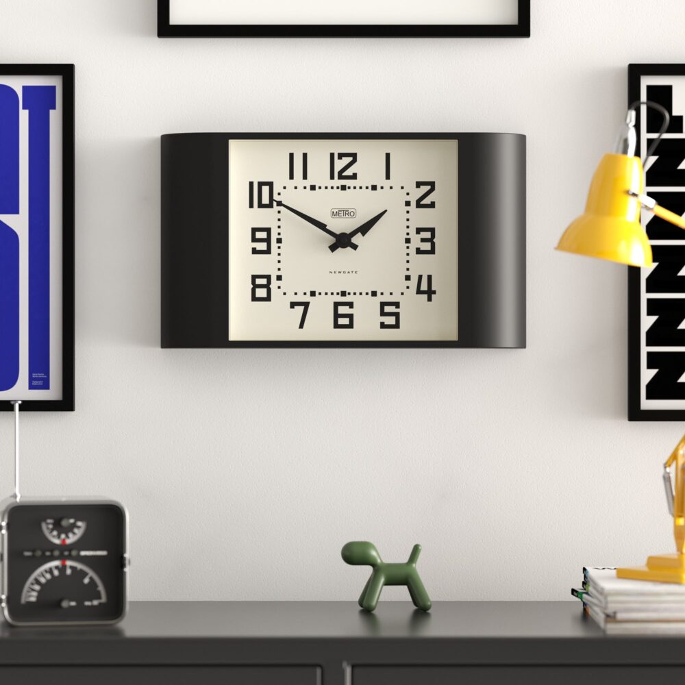 Newgate Metro wall clock in black