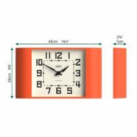 Newgate Metro wall clock in orange