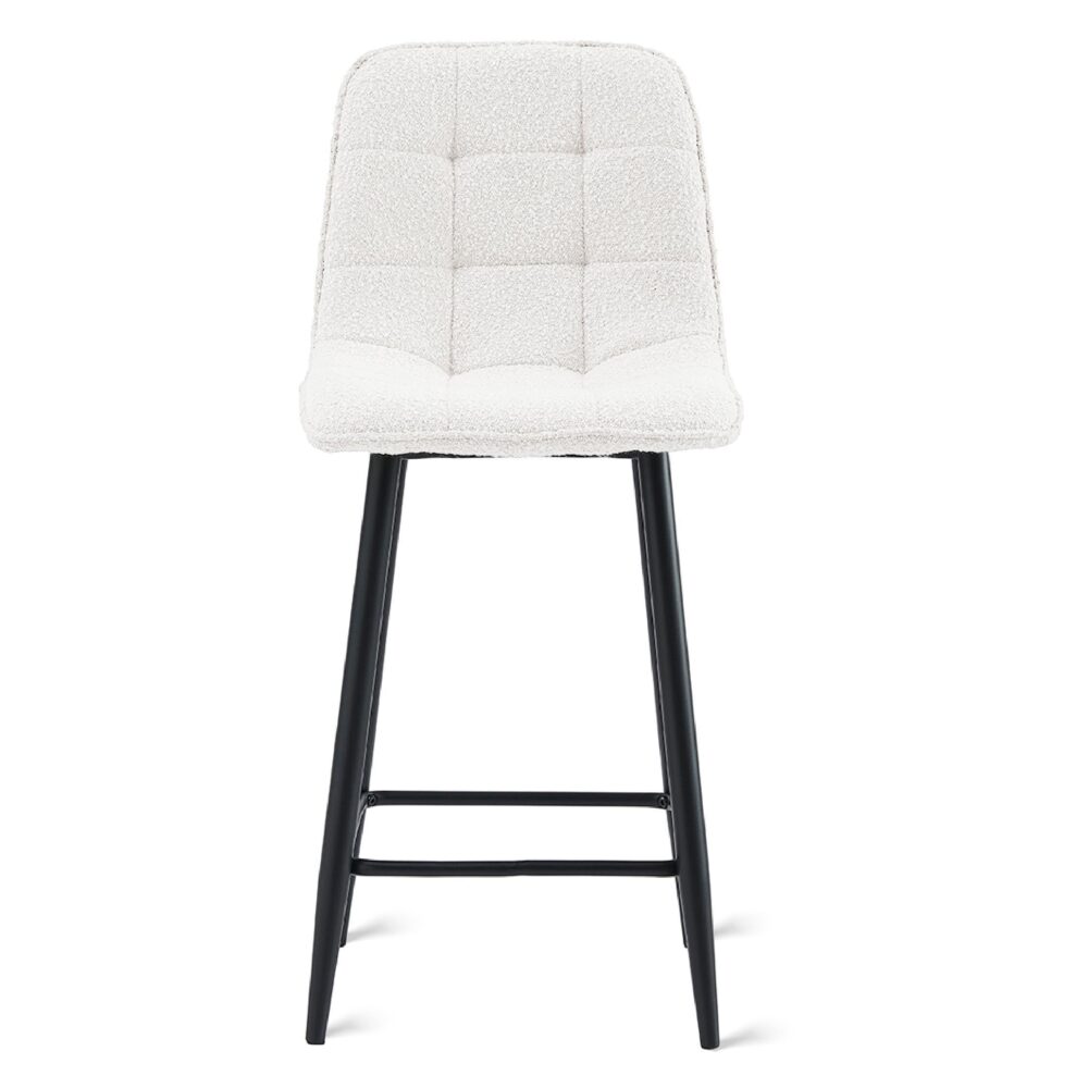 bouclé barkrukken Miro 65 cm ivoor afbeelding 5