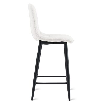 bouclé barkrukken Miro 65 cm ivoor afbeelding 4