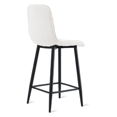 bouclé barkrukken Miro 65 cm ivoor afbeelding 3