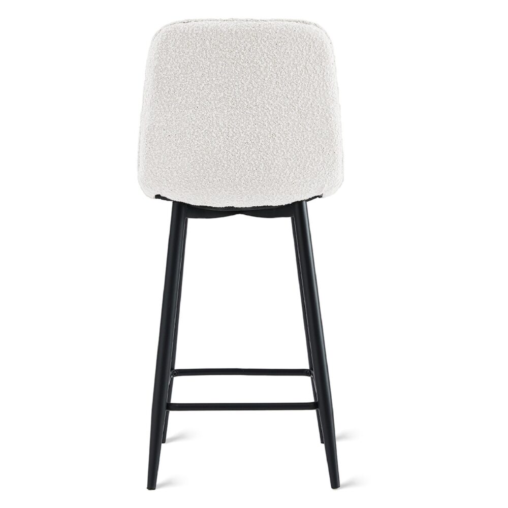 bouclé barkrukken Miro 65 cm ivoor afbeelding 2