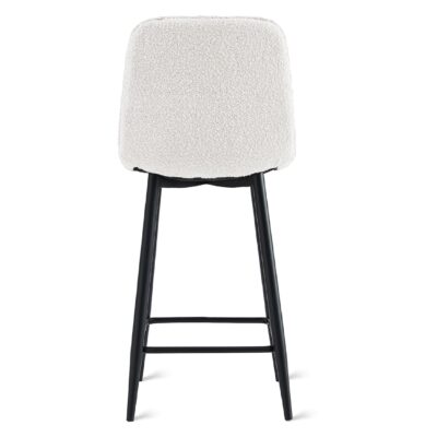 bouclé barkrukken Miro 65 cm ivoor afbeelding 2