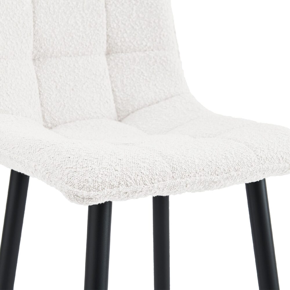 bouclé barkrukken Miro 65 cm ivoor afbeelding 7