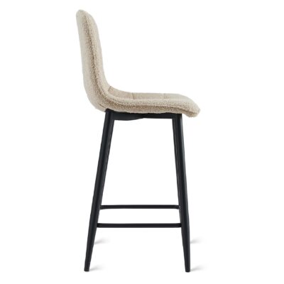 bouclé barkruk Miro 65 cm taupe afbeelding 3