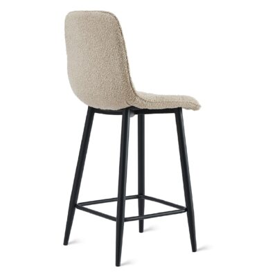 bouclé barkruk Miro 65 cm taupe afbeelding 4